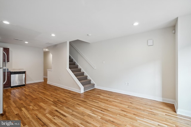 interior space with light wood-type flooring