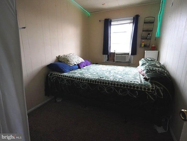 bedroom with ornamental molding