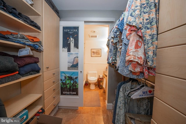 interior space featuring light tile flooring