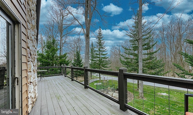 view of wooden deck