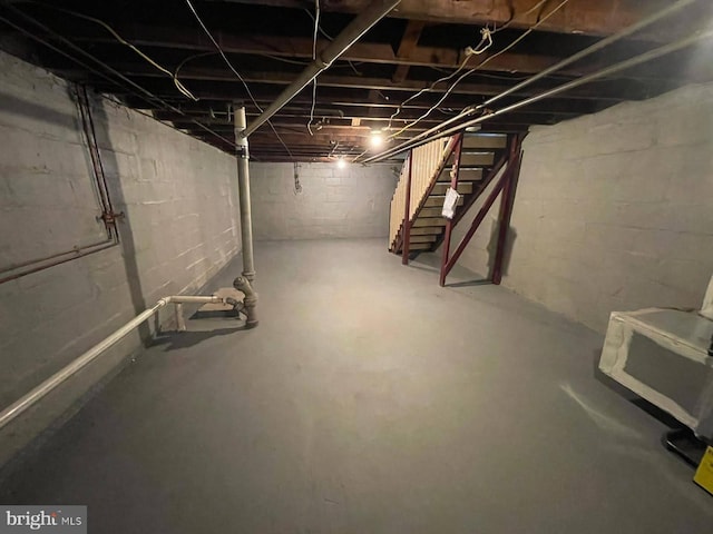 view of basement