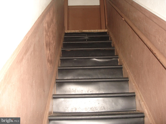 view of stairway