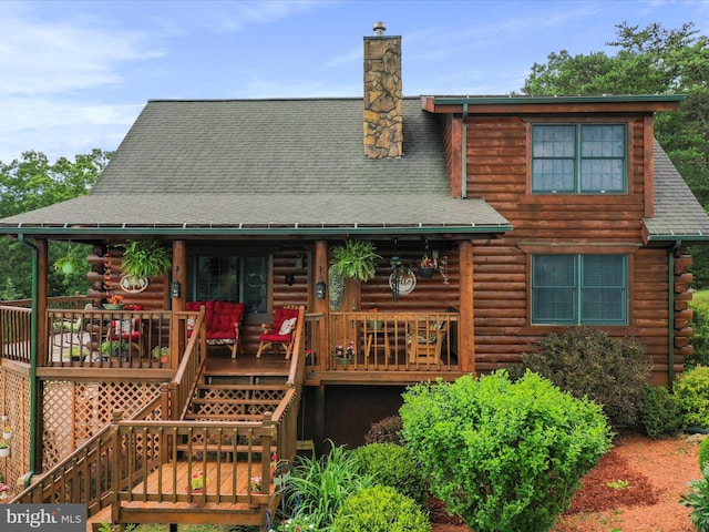 view of rear view of property