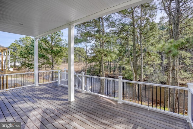 view of wooden deck