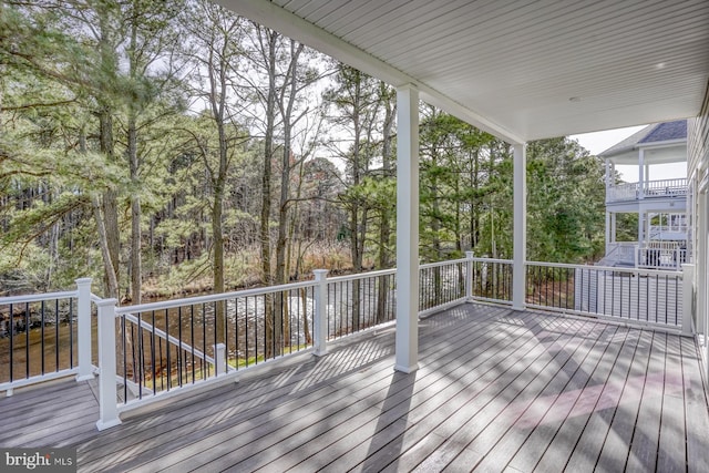 view of wooden deck