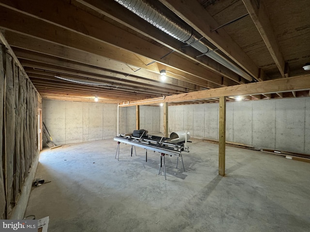 view of basement