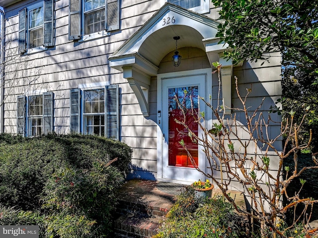 view of doorway to property