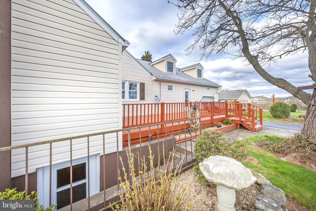 exterior space with a wooden deck