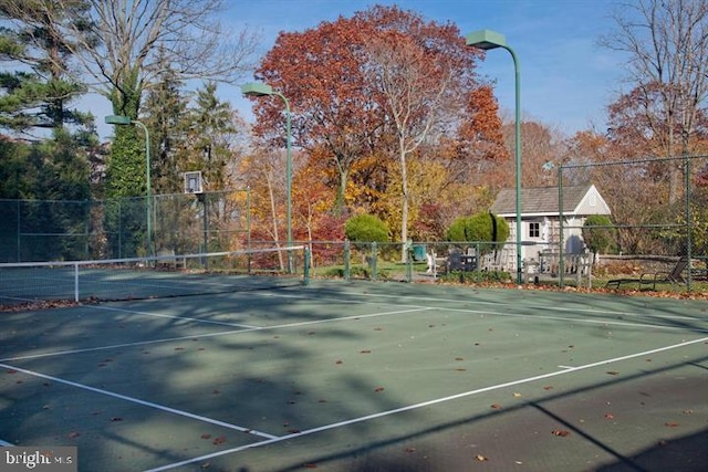 view of sport court with basketball court