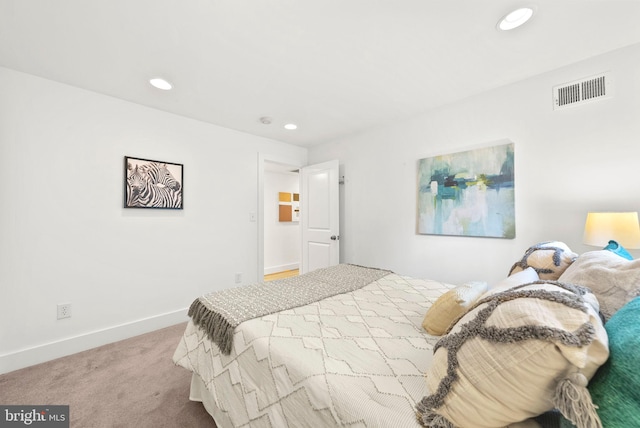 view of carpeted bedroom