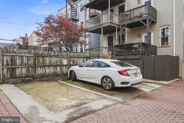 view of vehicle parking