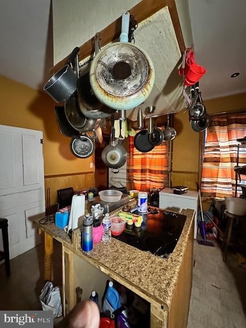 kitchen with concrete floors