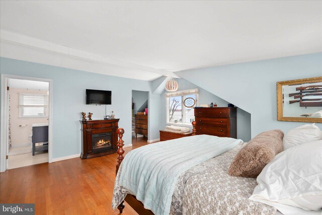 bedroom featuring light wood-type flooring