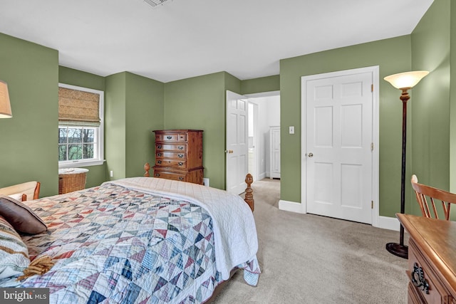 view of carpeted bedroom