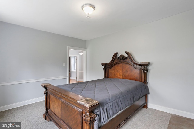 view of carpeted bedroom