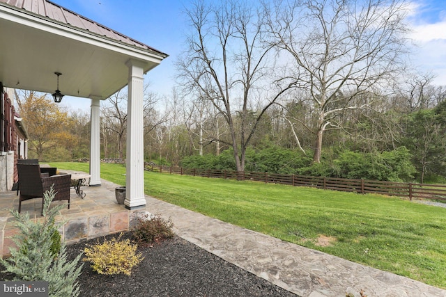 view of yard with a patio