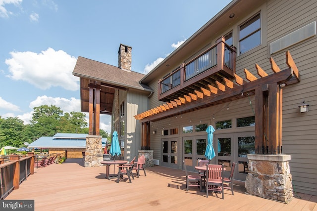 view of wooden terrace