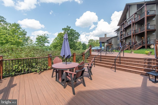 view of wooden deck