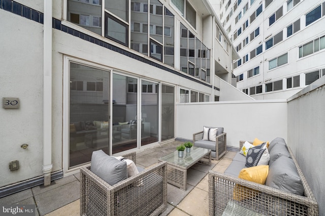 view of patio featuring outdoor lounge area