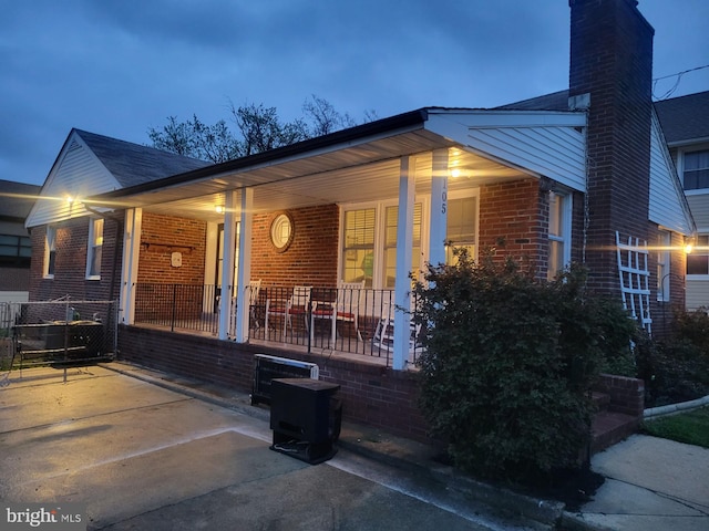 view of front of home with a porch