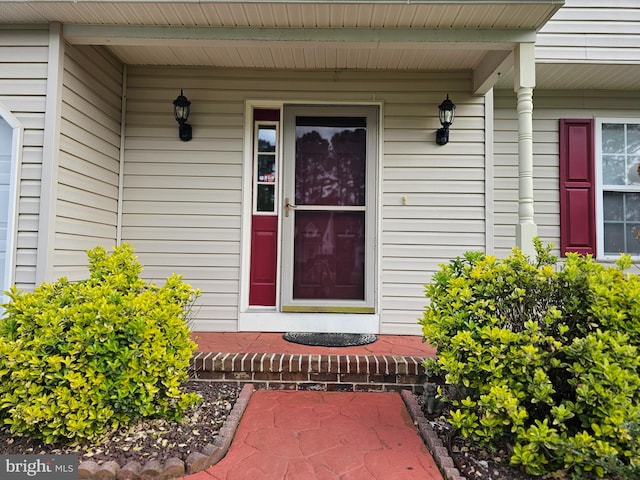 view of doorway to property