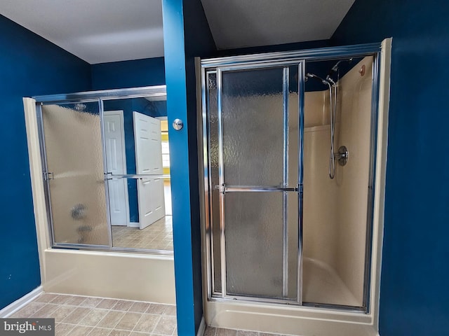 bathroom featuring tile floors