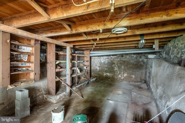 view of basement