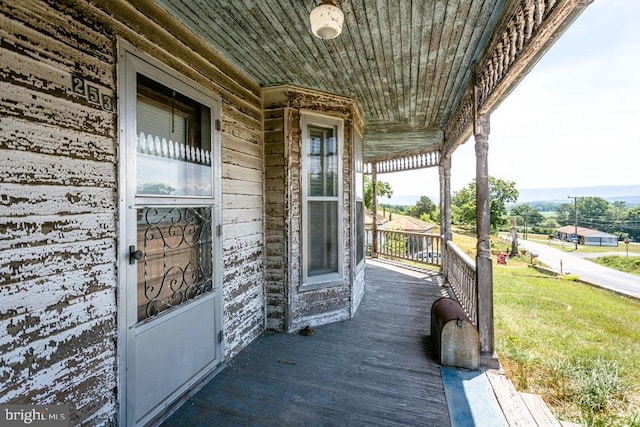 exterior space with a porch