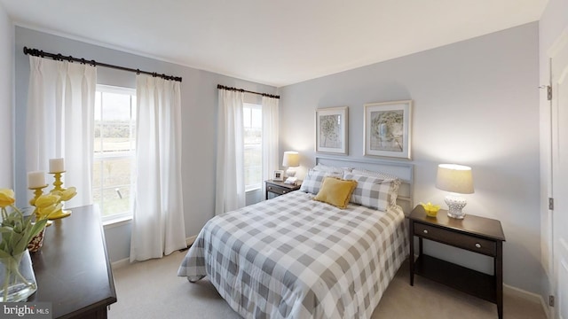 view of carpeted bedroom