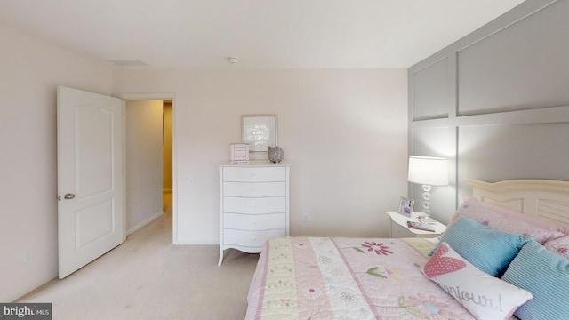 view of carpeted bedroom