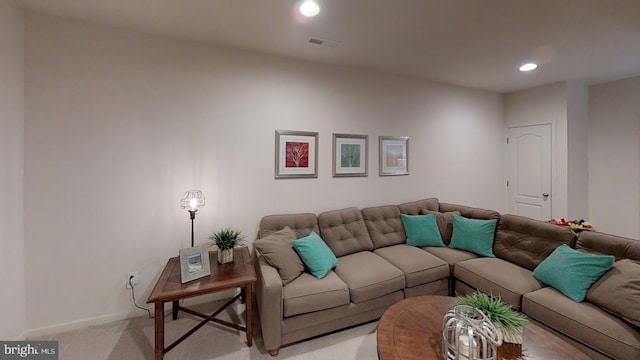 view of carpeted living room