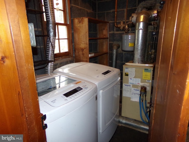 laundry area featuring separate washer and dryer