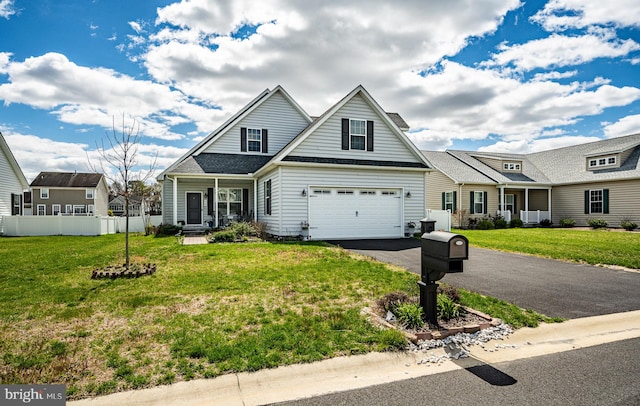 view of front of home with a front lawn