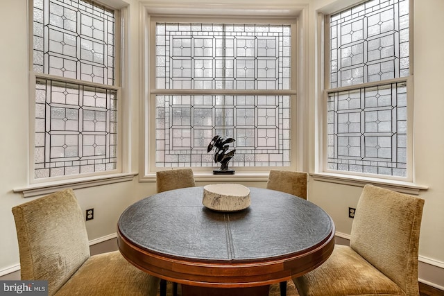 view of dining room