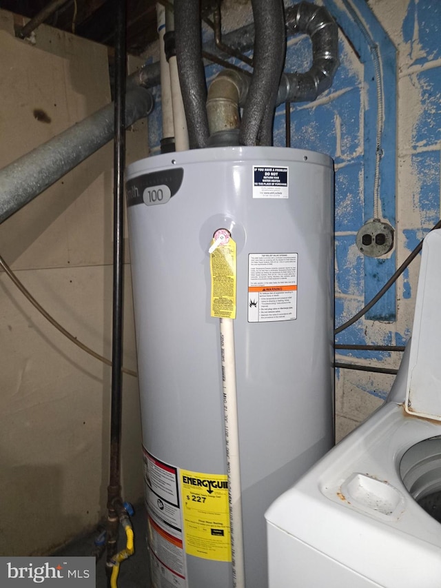 utilities featuring gas water heater