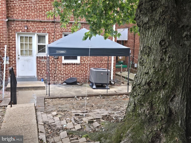 view of patio / terrace featuring central AC unit