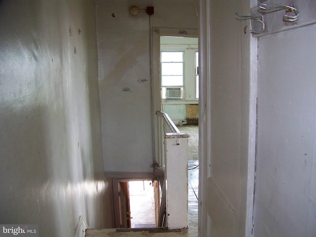 hallway featuring cooling unit