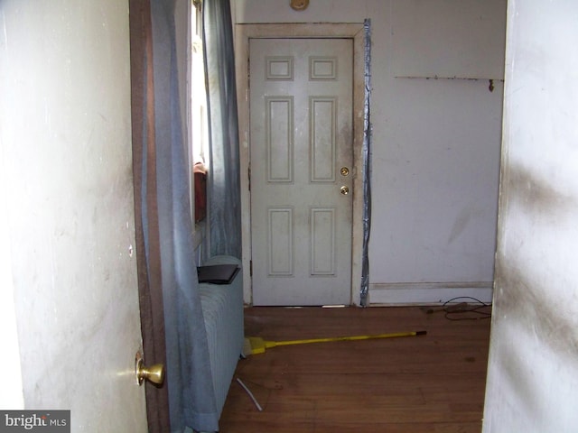 hall featuring hardwood / wood-style floors