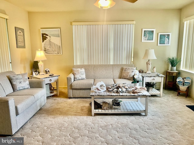 view of carpeted living room