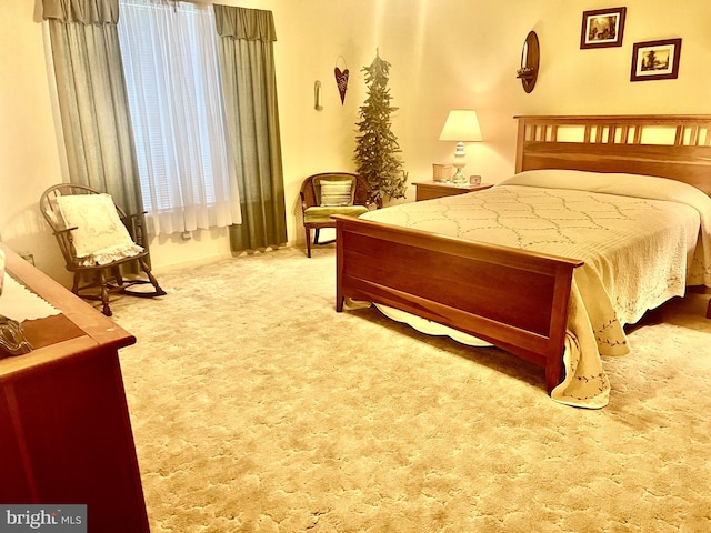 view of carpeted bedroom