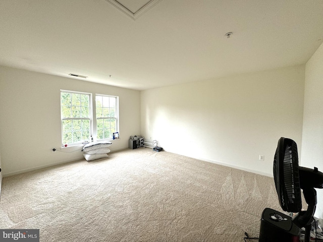 interior space featuring carpet floors