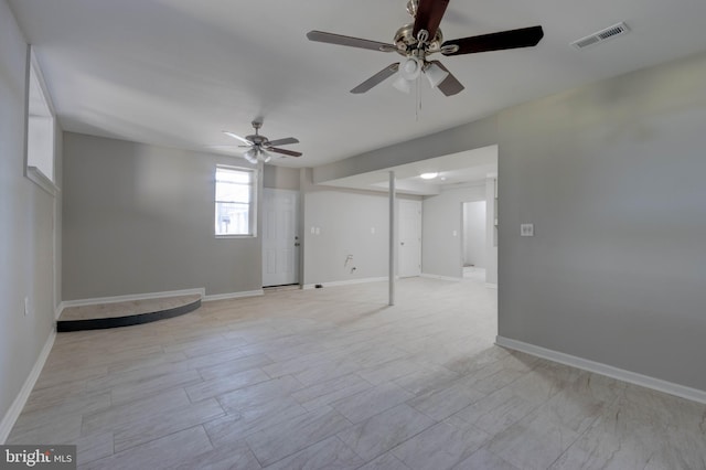 unfurnished room featuring ceiling fan