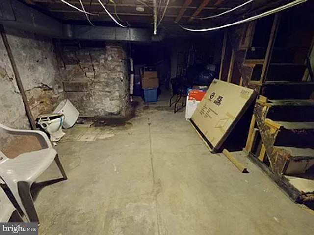 view of basement