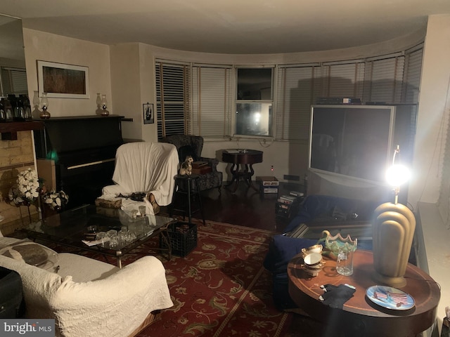 living room featuring hardwood / wood-style flooring