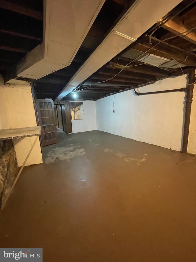 view of basement