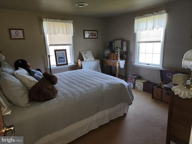 view of carpeted bedroom