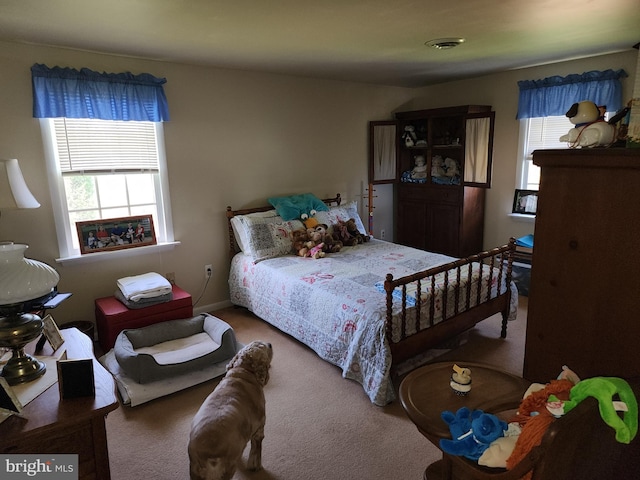 view of carpeted bedroom