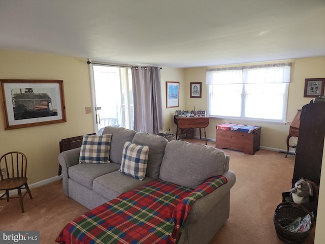 view of carpeted living room