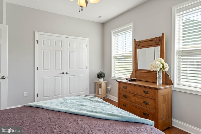 bedroom with a closet