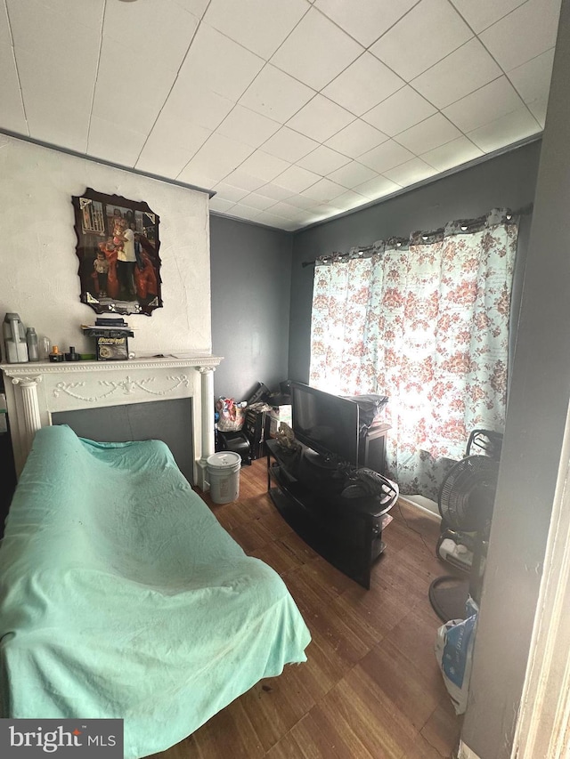 bedroom featuring dark hardwood / wood-style floors